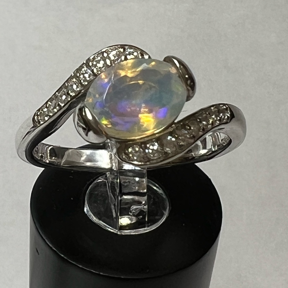 New Real Opal 925 SS Ring